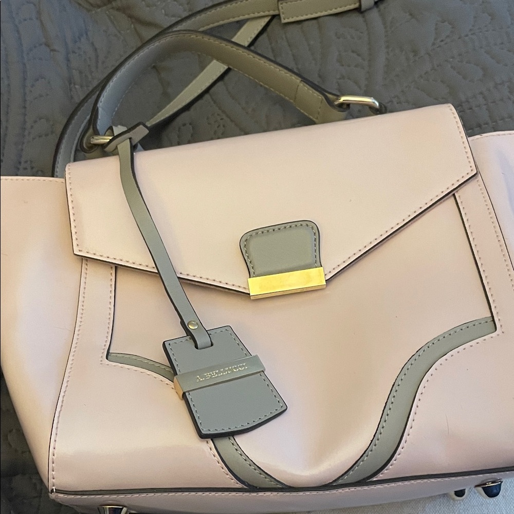 Elegant Pink and Gray Handbag by A. Bellucci
